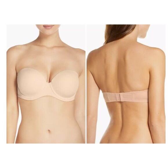 Wacoal 854119 Red Carpet Convertible Strapless Bra w/Straps Sz 32DD Nude $76 - Picture 3 of 3